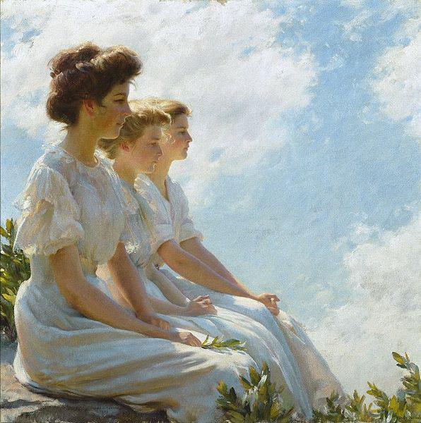 Charles Courtney Curran On the Heights China oil painting art